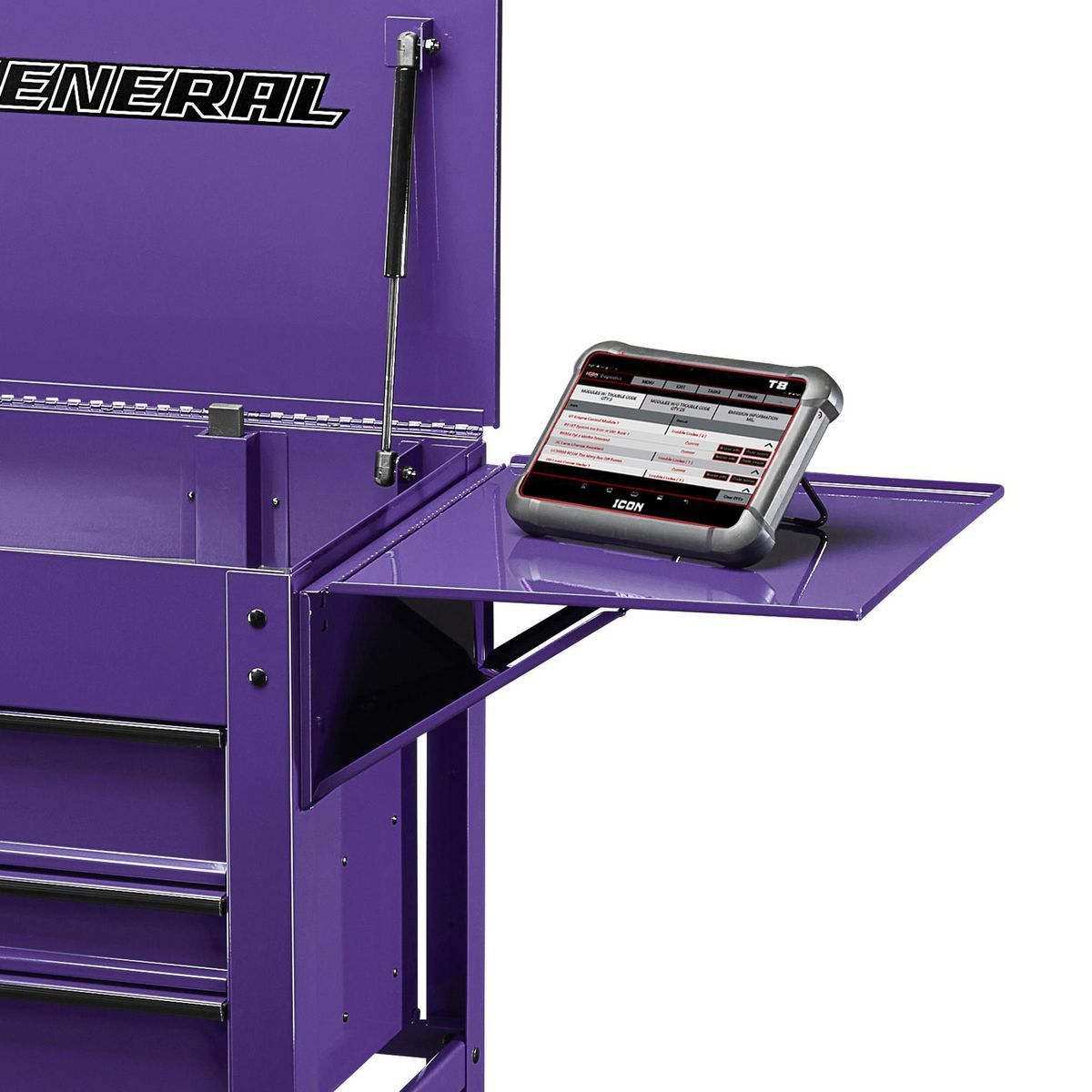 Purple Side Tray for 5-Drawer and 6-Drawer Cart Y857