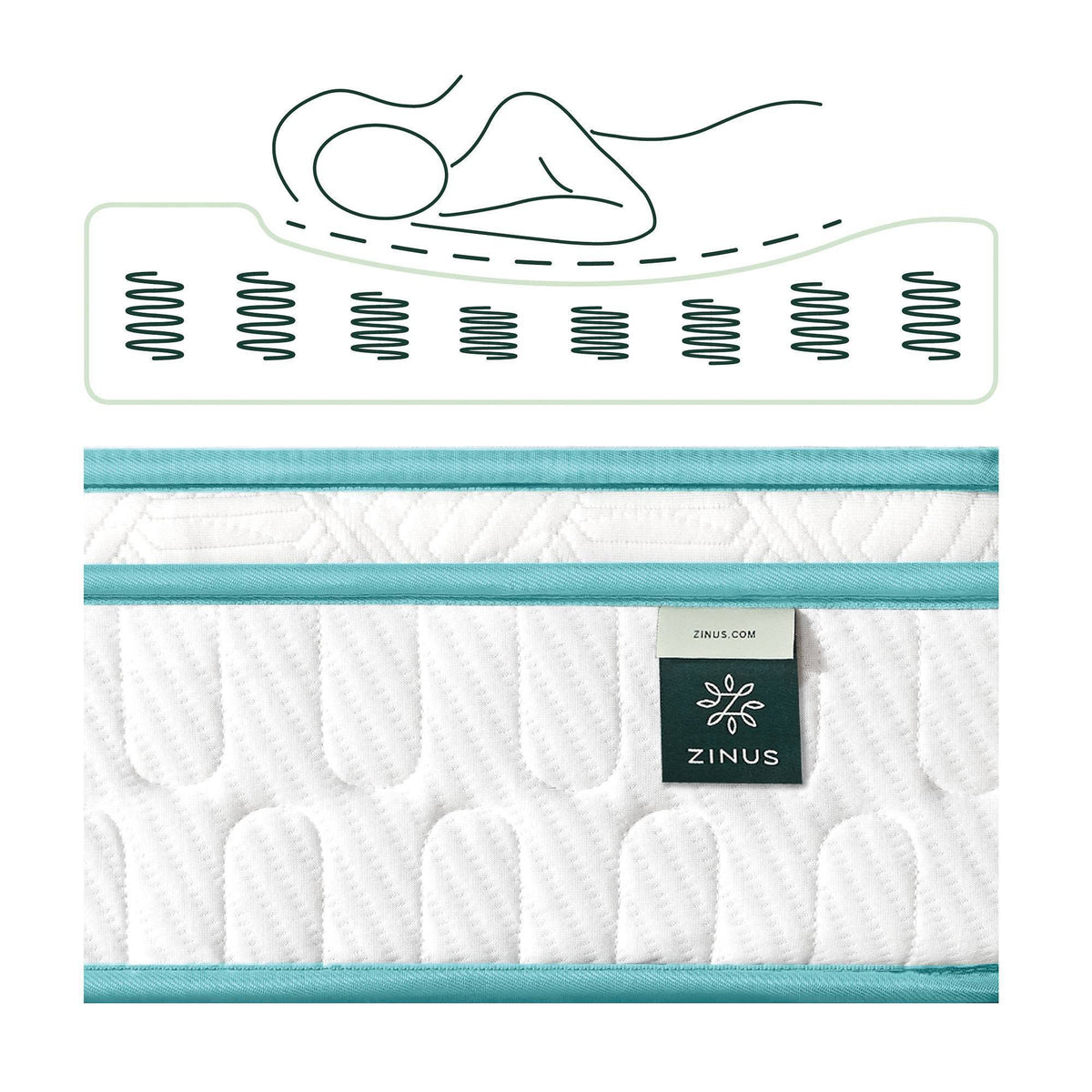 Euro Top Memory Foam Spring Hybrid Twin Mattress V83594