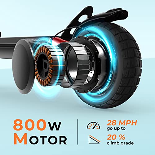 Electric Scooter with 800W Motor, 10'' Off Road Tires, Turn Signals & Storage Bag Z509270