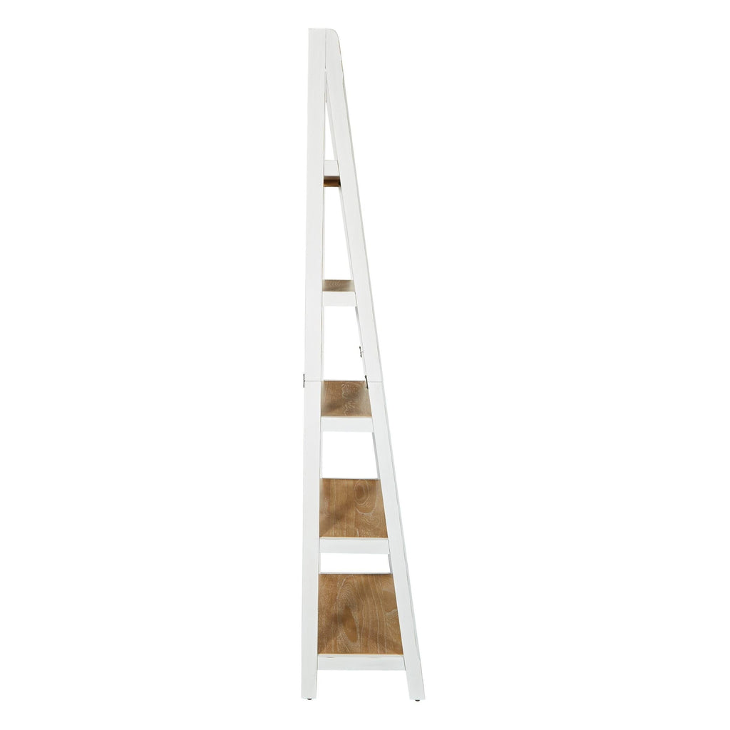 Distressed White Ladder Bookcase O907977