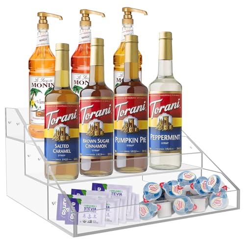 3 Tier 12 Bottles Acrylic Coffee Syrup Rack Organizer H6776