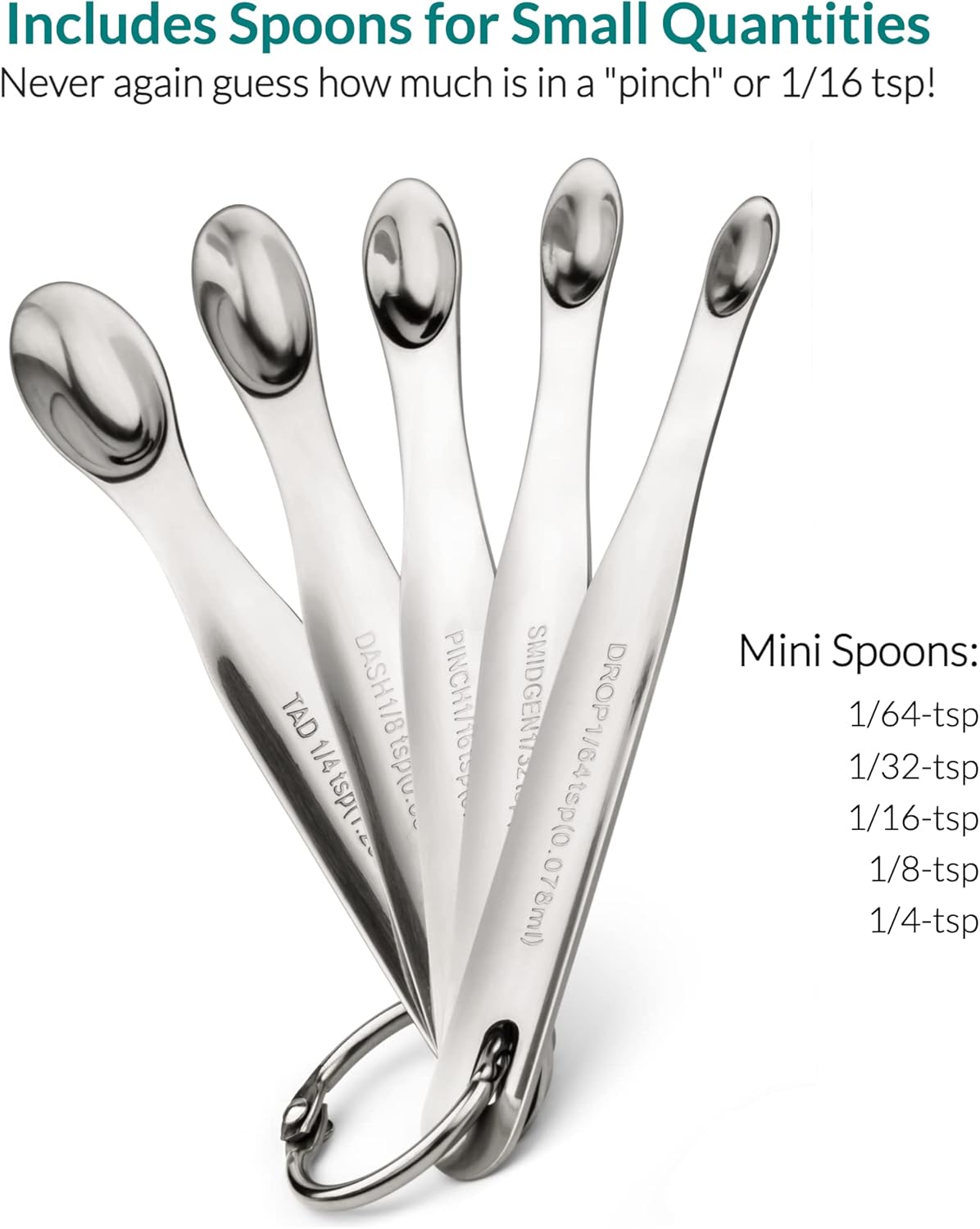 18-Piece Stainless Steel Measuring Cups and Spoons Set A49695