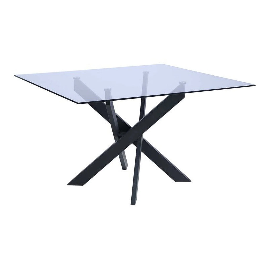 48" Round Steel and Glass Dining Table K545865