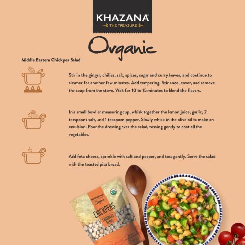Organic Chickpeas 7lb Garbanzo Beans Non-GMO Gluten Free Kosher Lentils A219