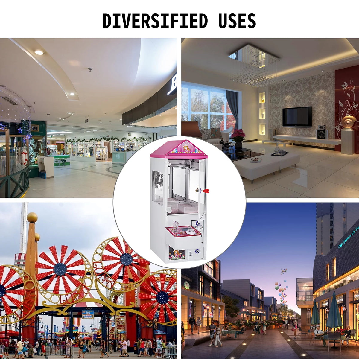 Mini Claw Crane Machine 110V Metal Case C3415