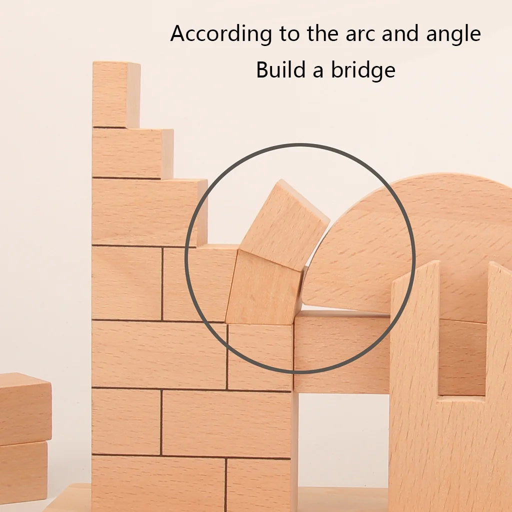 Roman Arch Bridge Stacking Building Block Wooden Stacking Block Game M146