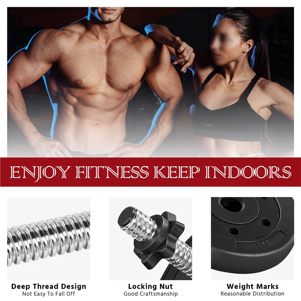 Adjustable Dumbbell Free Weight Set, Black C70302
