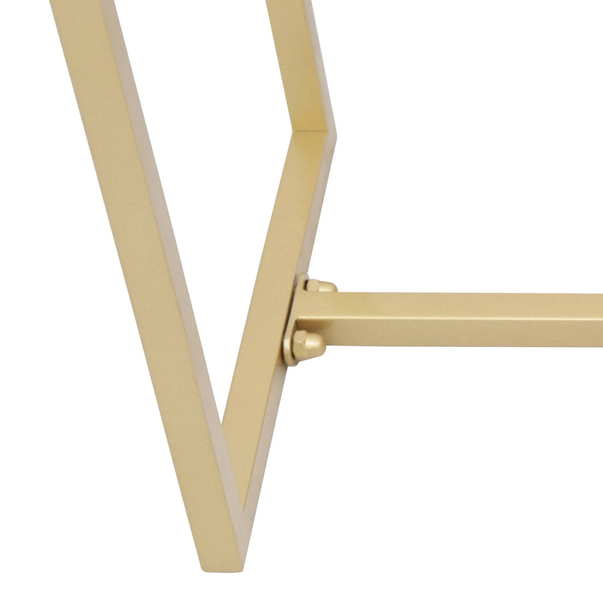 Gold Metal Nesting Tables Display Stand 2 Piece Set W60974
