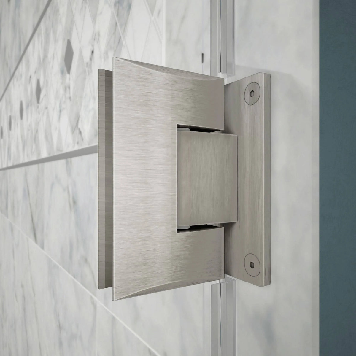 Brushed Nickel Hinged Shower Enclosure I361921