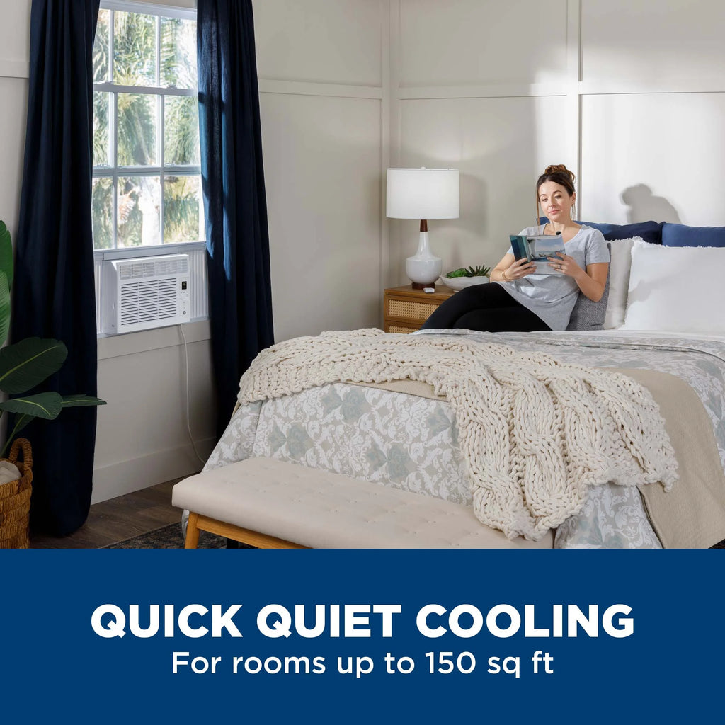 5,000 BTU Window Air Conditioner, Black, 115V P489