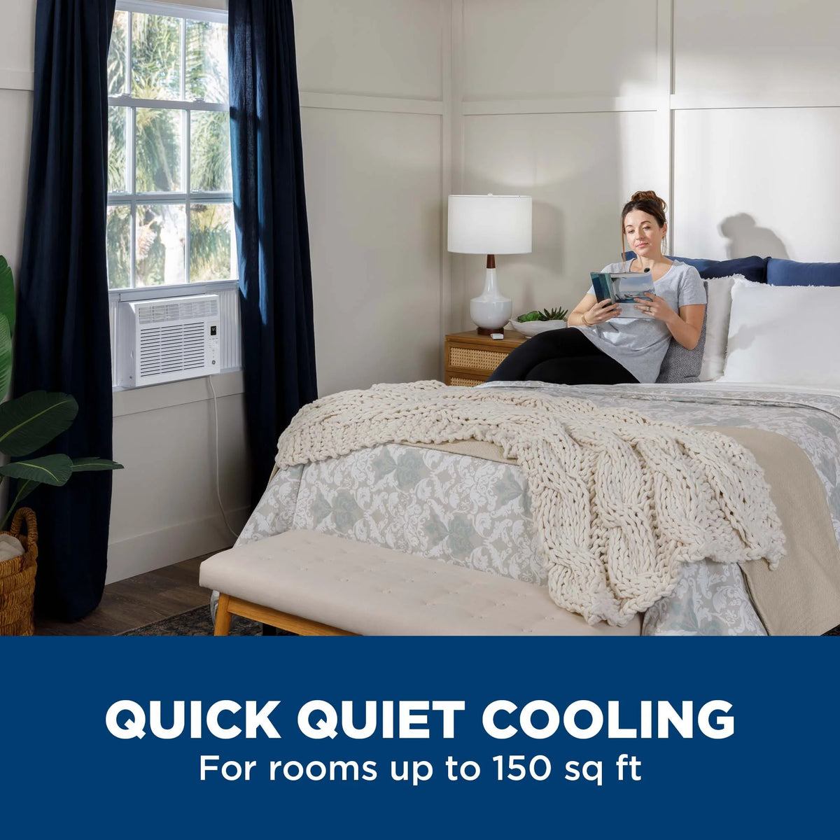 5,000 BTU Window Air Conditioner, Black, 115V P489