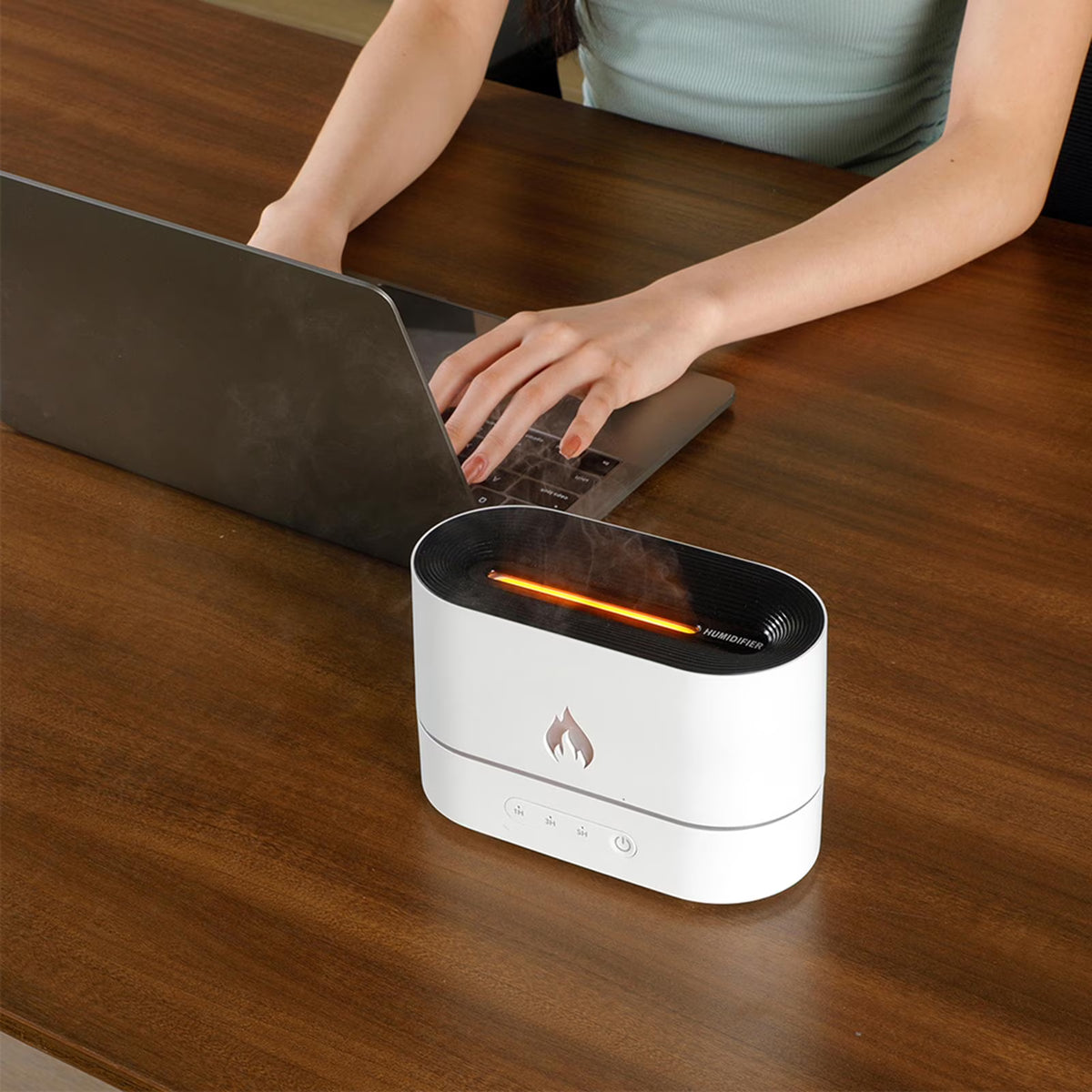 White Portable Air Humidifier Essential Oil Diffuser W72175