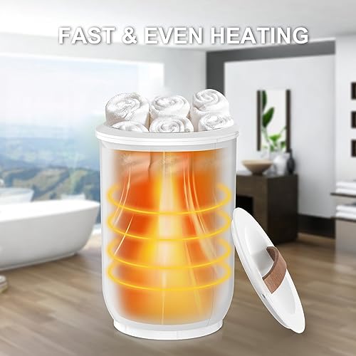 Large Heated Towel Warmer Bucket with Wood Handle H308566