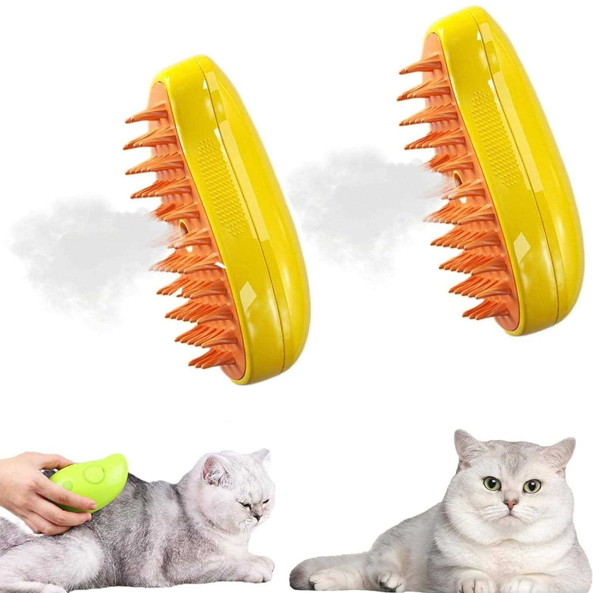 3 In1 Self Cleaning Steam Cat Brush P737695
