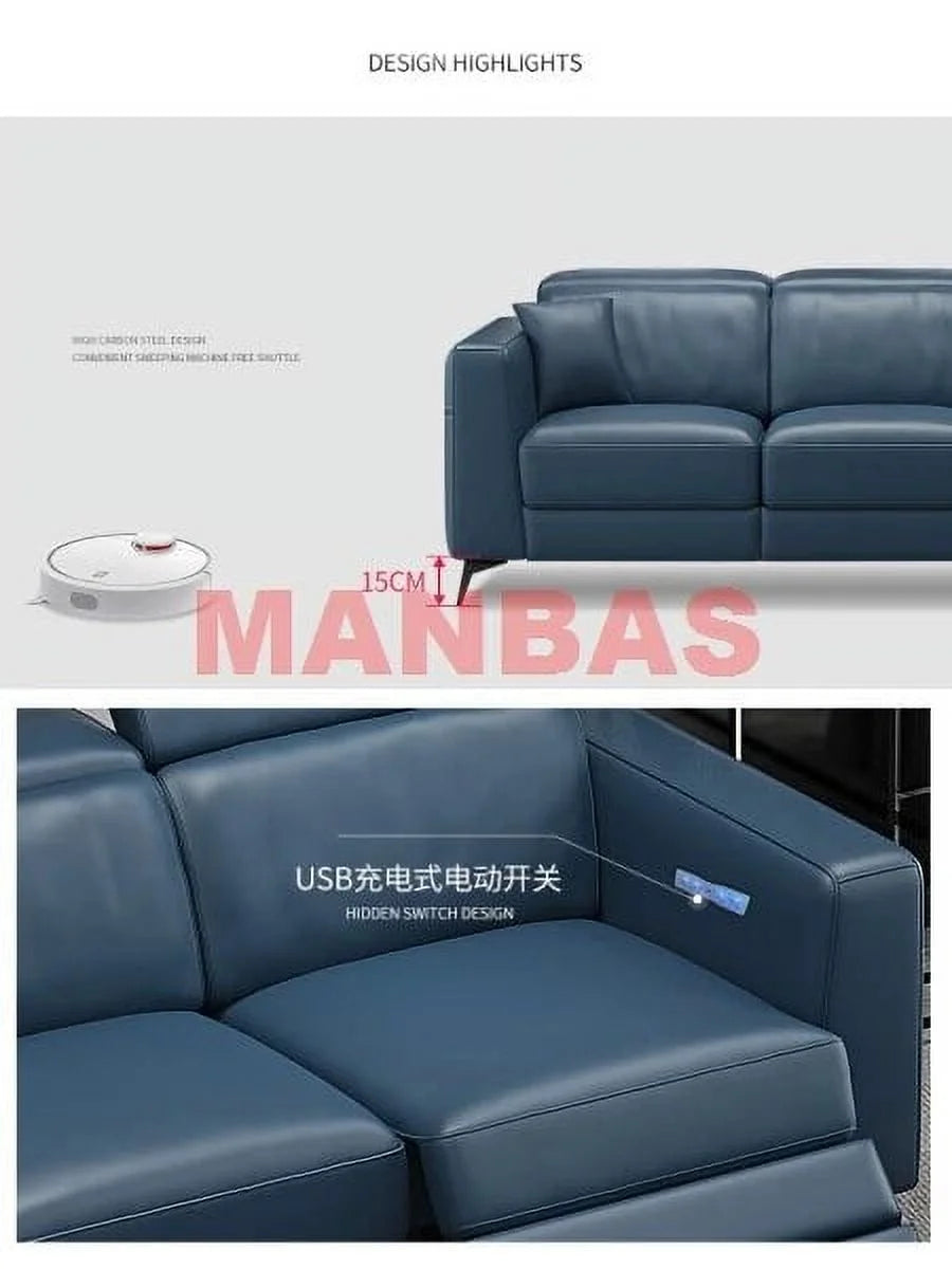 Genuine Leather Reclining Sofa Set V80495