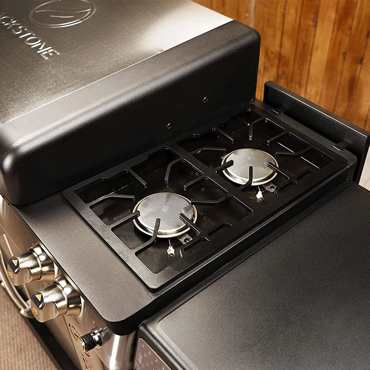 28 Inch 3 Burner Propane Griddle Cooking Station with Cabinets O95232