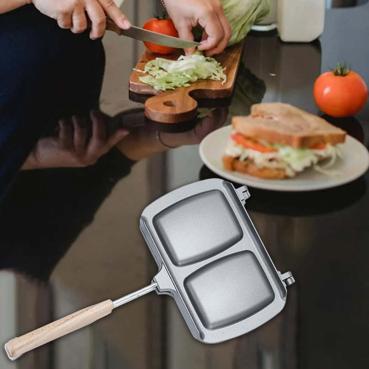 Non Stick Double Side Heating Sandwich Maker C1687