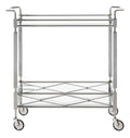 Chrome 2 Tier Rectangle Bar Cart G150