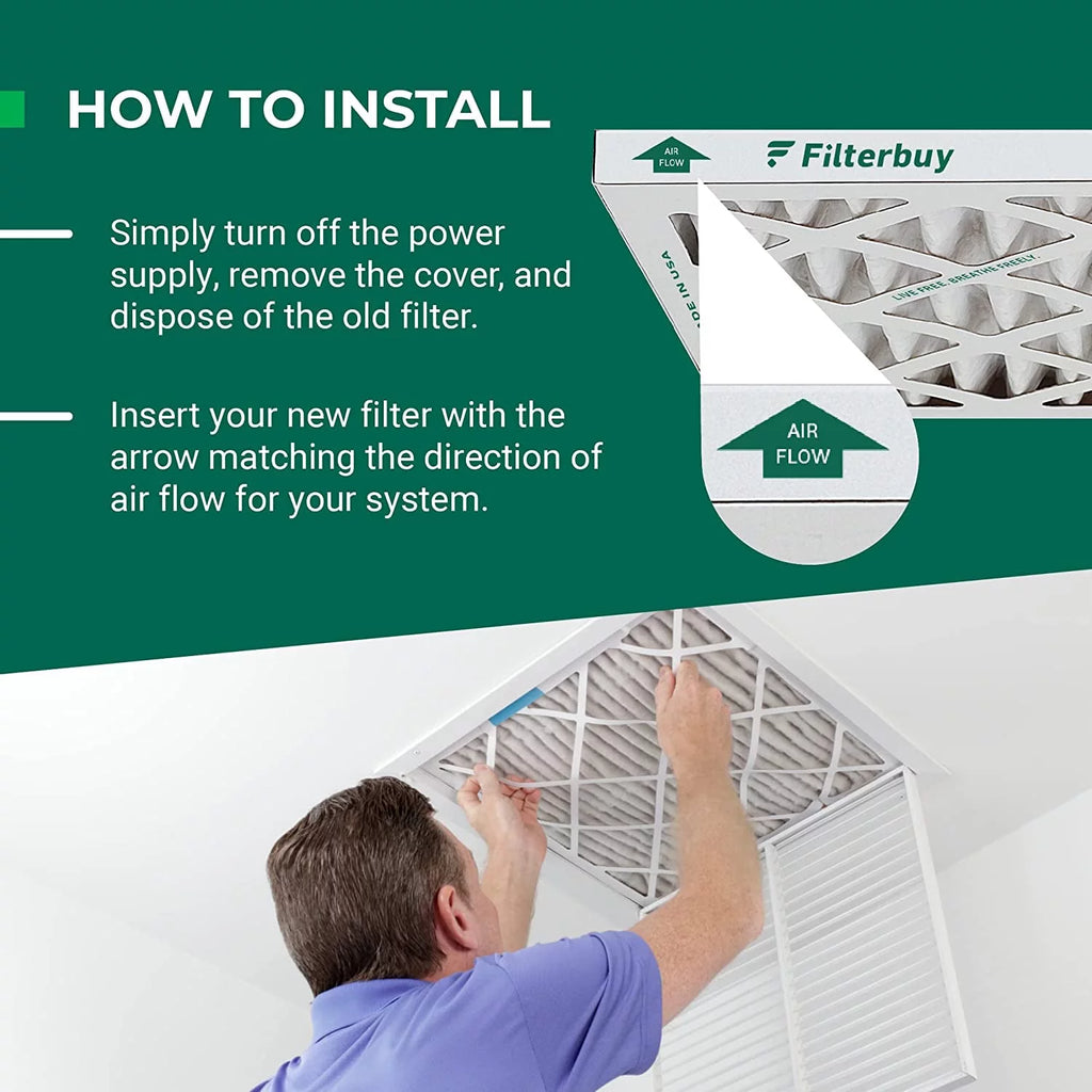 20x25x5 MERV 8 Pleated HVAC Air Filters (3-Pack) I24679
