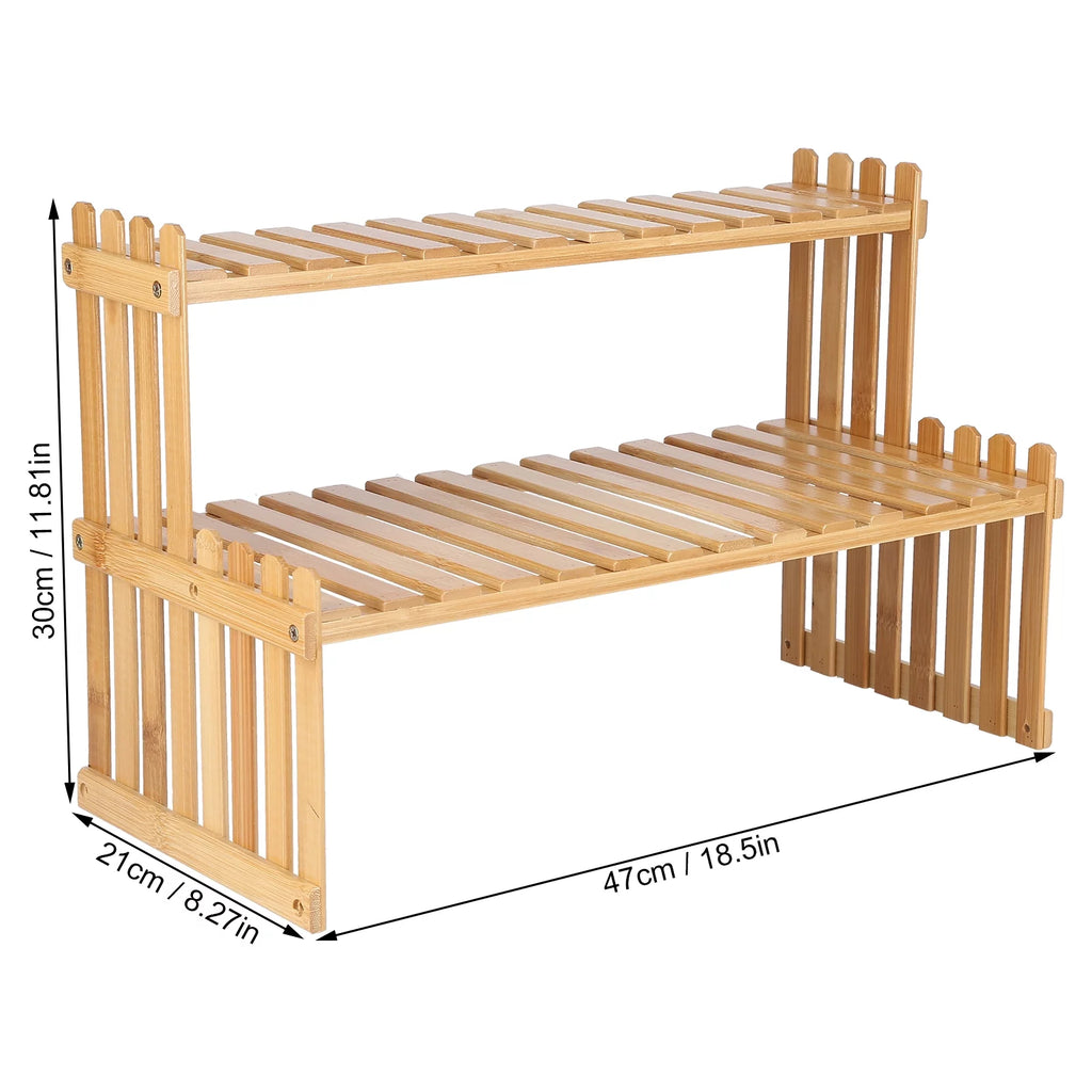 2-Tier Wooden Plant Stand H348