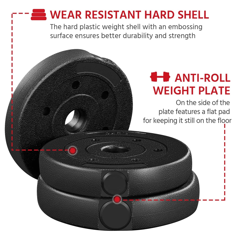 Adjustable Dumbbell Free Weight Set, Black C70302