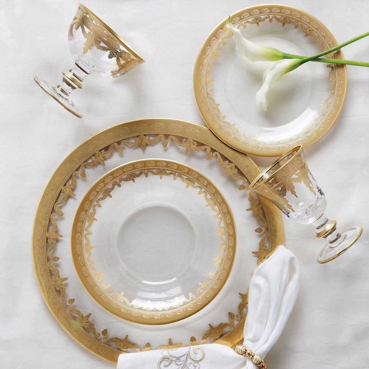 Gold Salad/Dessert Plate A729