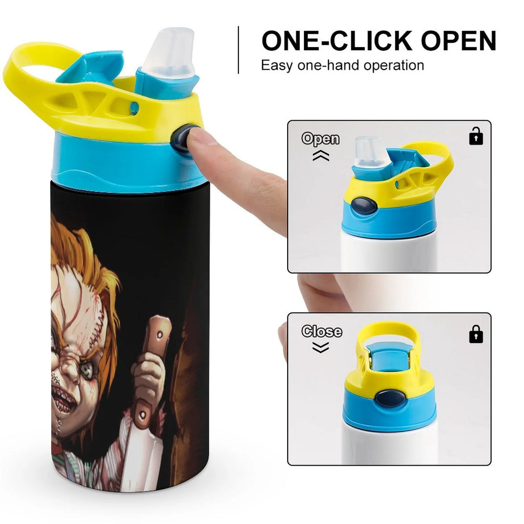 Insulated Stainless Steel Water Bottle with Straw U79438