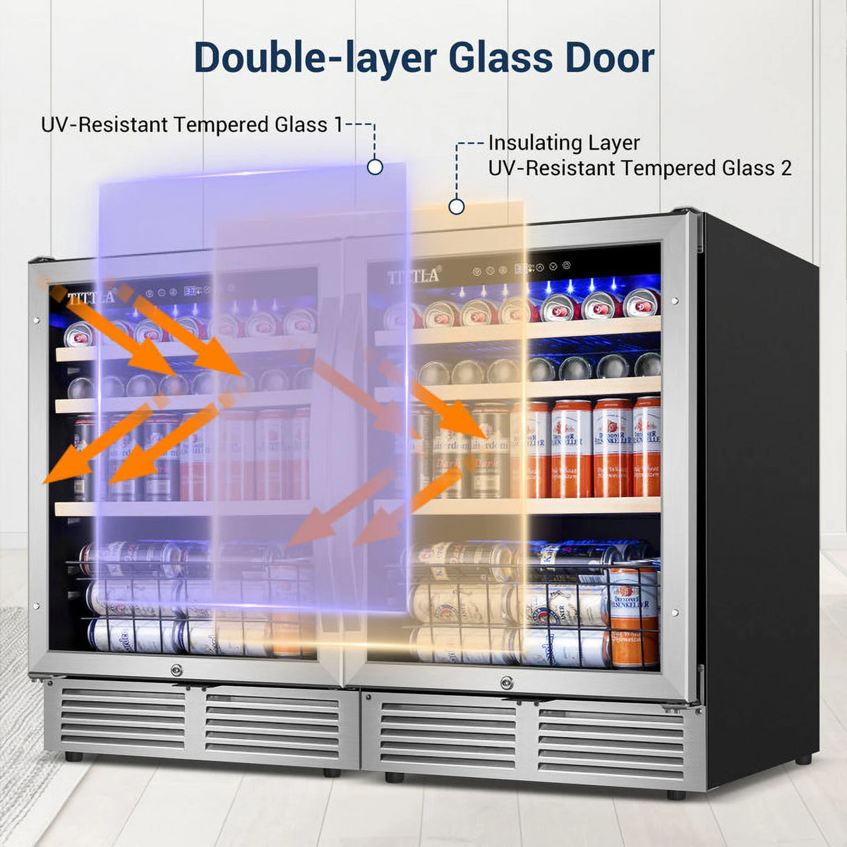 300 Can 48" Beverage Refrigerator Q300