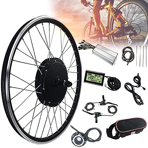48V 1500W 24in Brushless Non-Gear Hub Motor Kit with LCD3 Display Controller PAS Brake Lever P33315