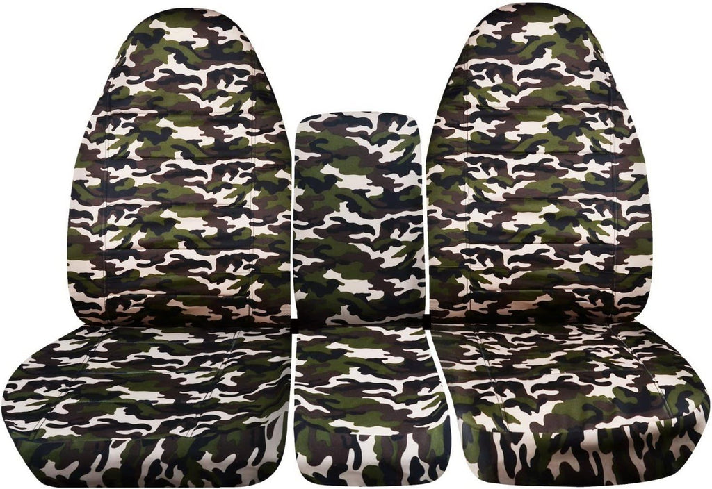 Camo Truck Seat Covers for 40/20/40 Split Bench Front Seat S152720