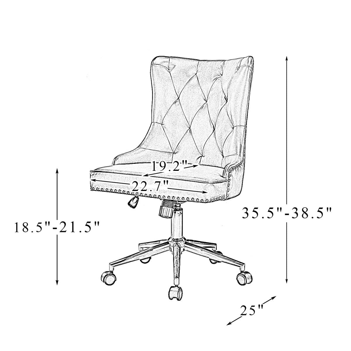 Sage Tufted Height-adjustable Task Chair K822