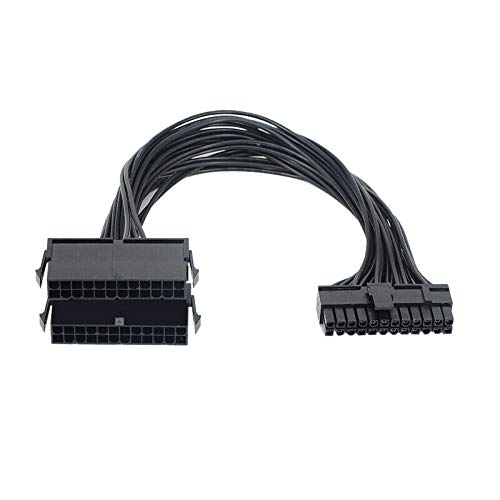 24 Pin PSU Power Supply Extension Cable Splitter Adapter Kit Black H89985