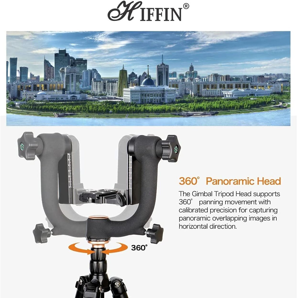360 Degree Panoramic Gimbal Tripod Head with Quick Release Plate N126212