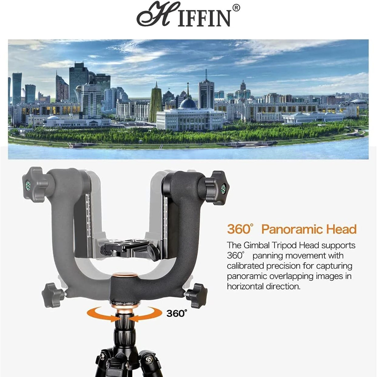 360 Degree Panoramic Gimbal Tripod Head with Quick Release Plate N126212
