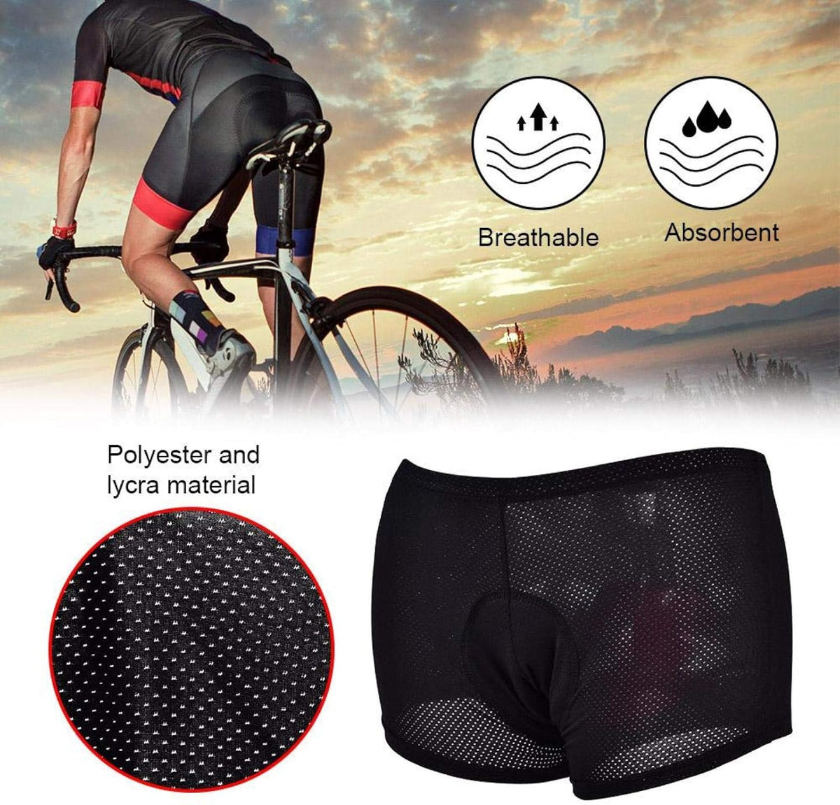 Men Outdoor Cycling Shorts 3D Padded Bike Bicycle Riding Shorts Pants Q259224