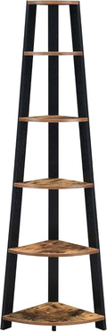 Black 5 Tier Corner Bookcase E288383