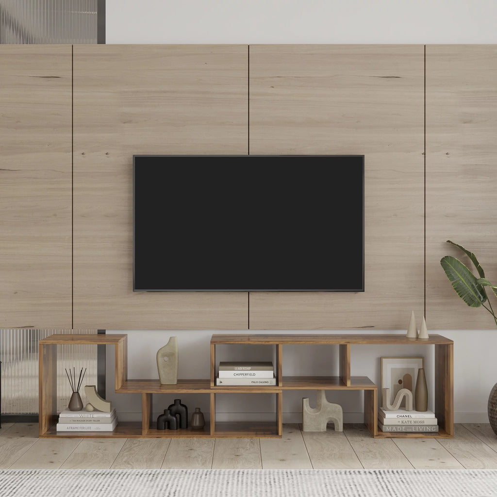 L-Shaped Oak Tv Stand U6997