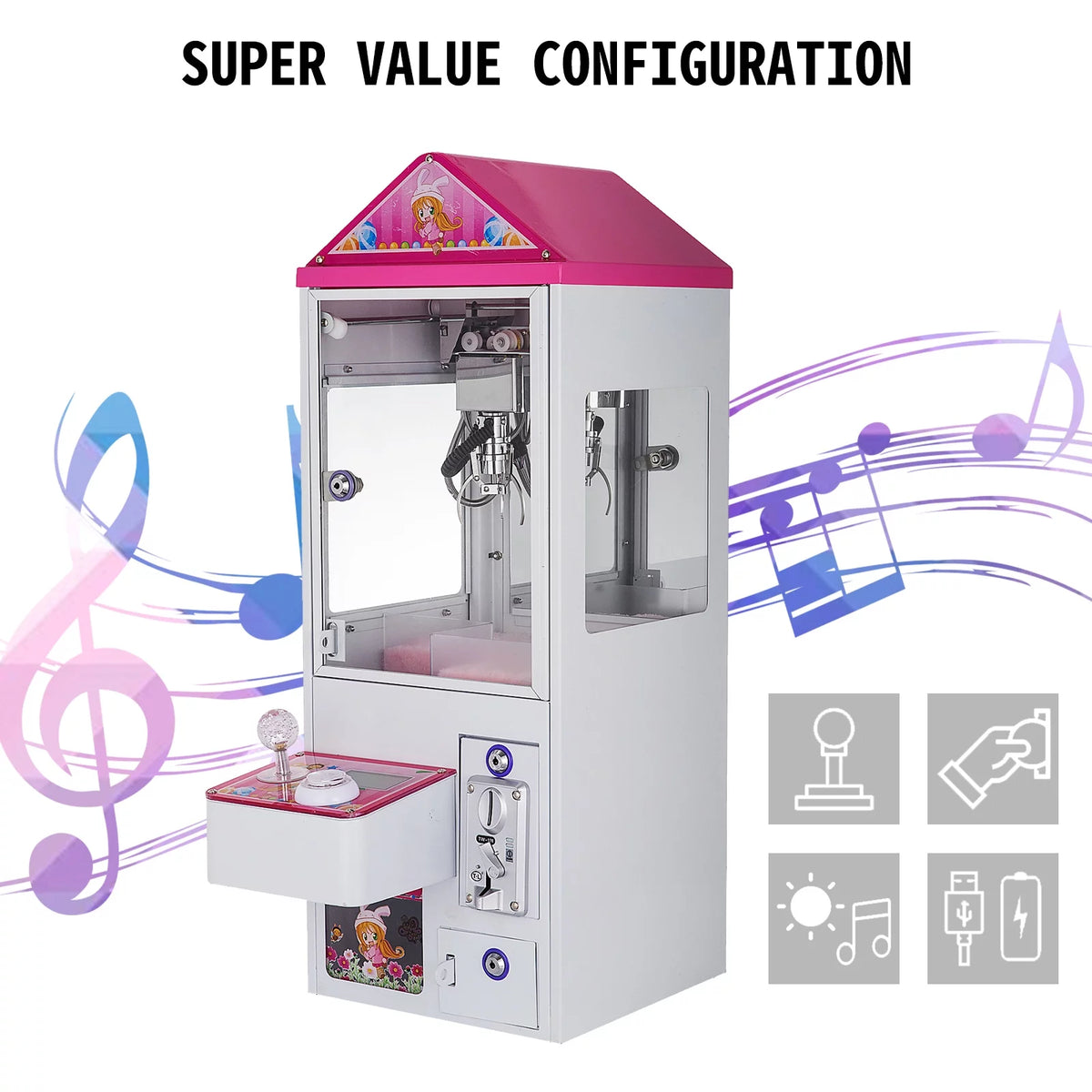 Mini Claw Crane Machine 110V Metal Case C3415