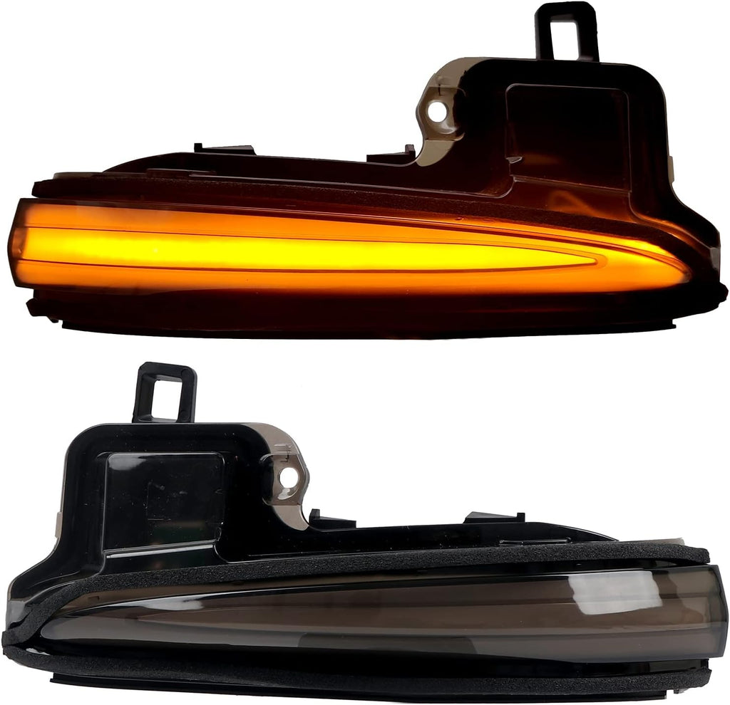 LED Side Mirrors Sequential Dynamic Turn Signal Lights Set of 2 Smoked Black C5217