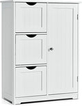 White Freestanding Bathroom Cabinet with 3 Drawer V6143