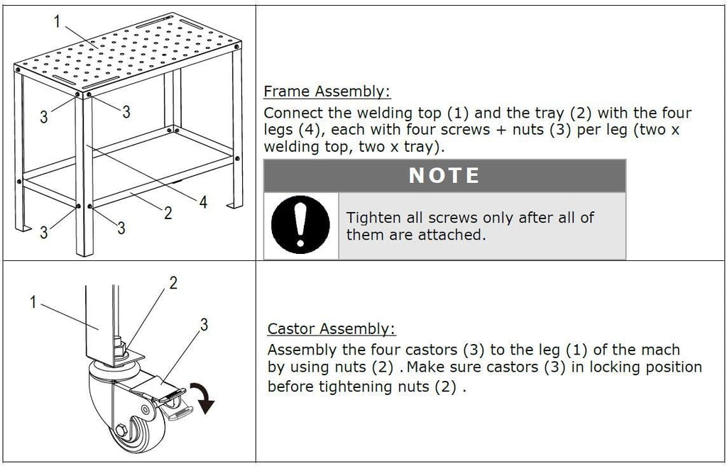 Portable Welding Table with 5/8 /16mm Holes Z473656