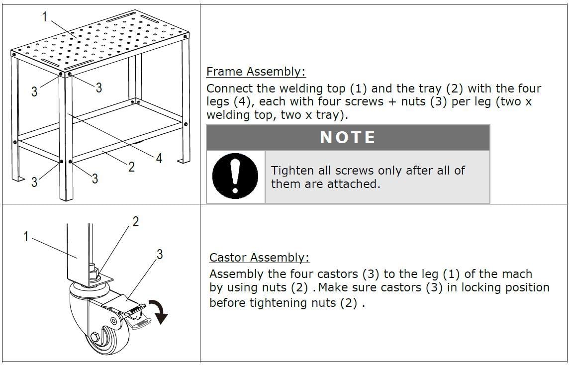 Portable Welding Table with 5/8 /16mm Holes Z473656