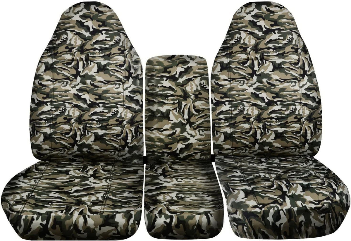 Camo Truck Seat Covers for 40/20/40 Split Bench Front Seat S152720