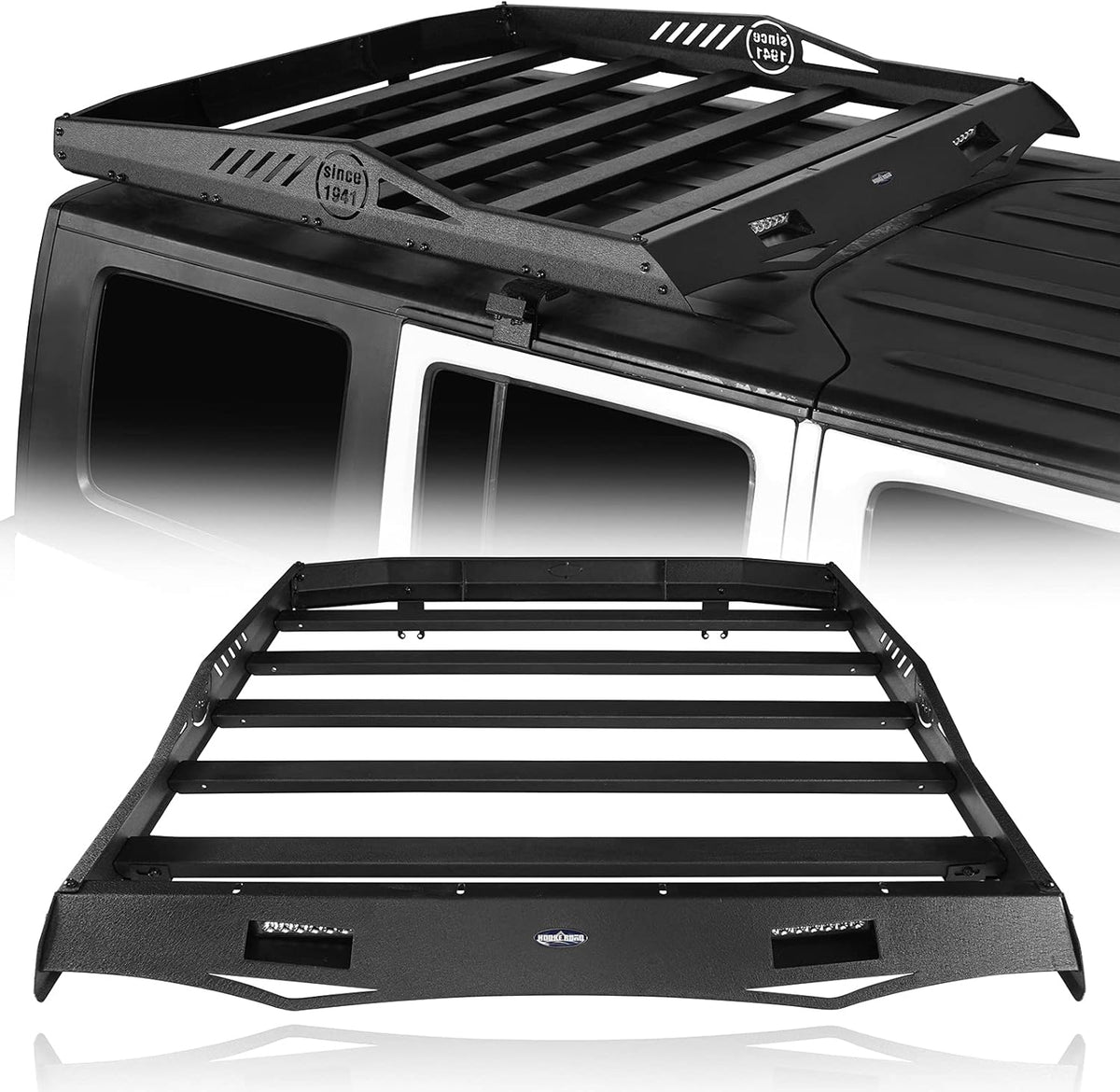 Roof Rack Cargo Carrier Basket with Wind Deflector Z297393