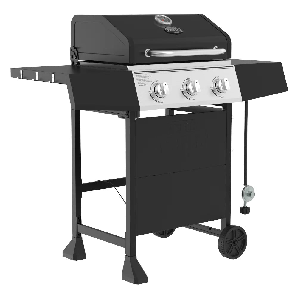 3 Burner Propane Gas Grill in Black F401