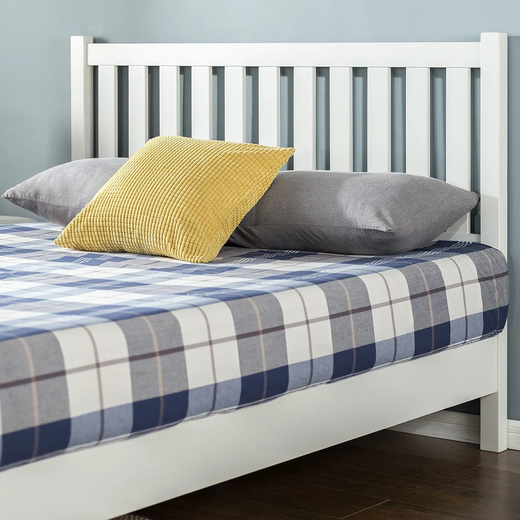 Wood Platform Bed Frame with Headboard, Full A451