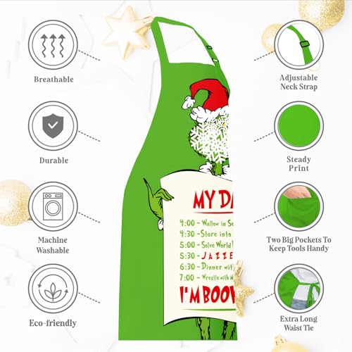 Christmas Baking Apron with 2 Pockets N6203