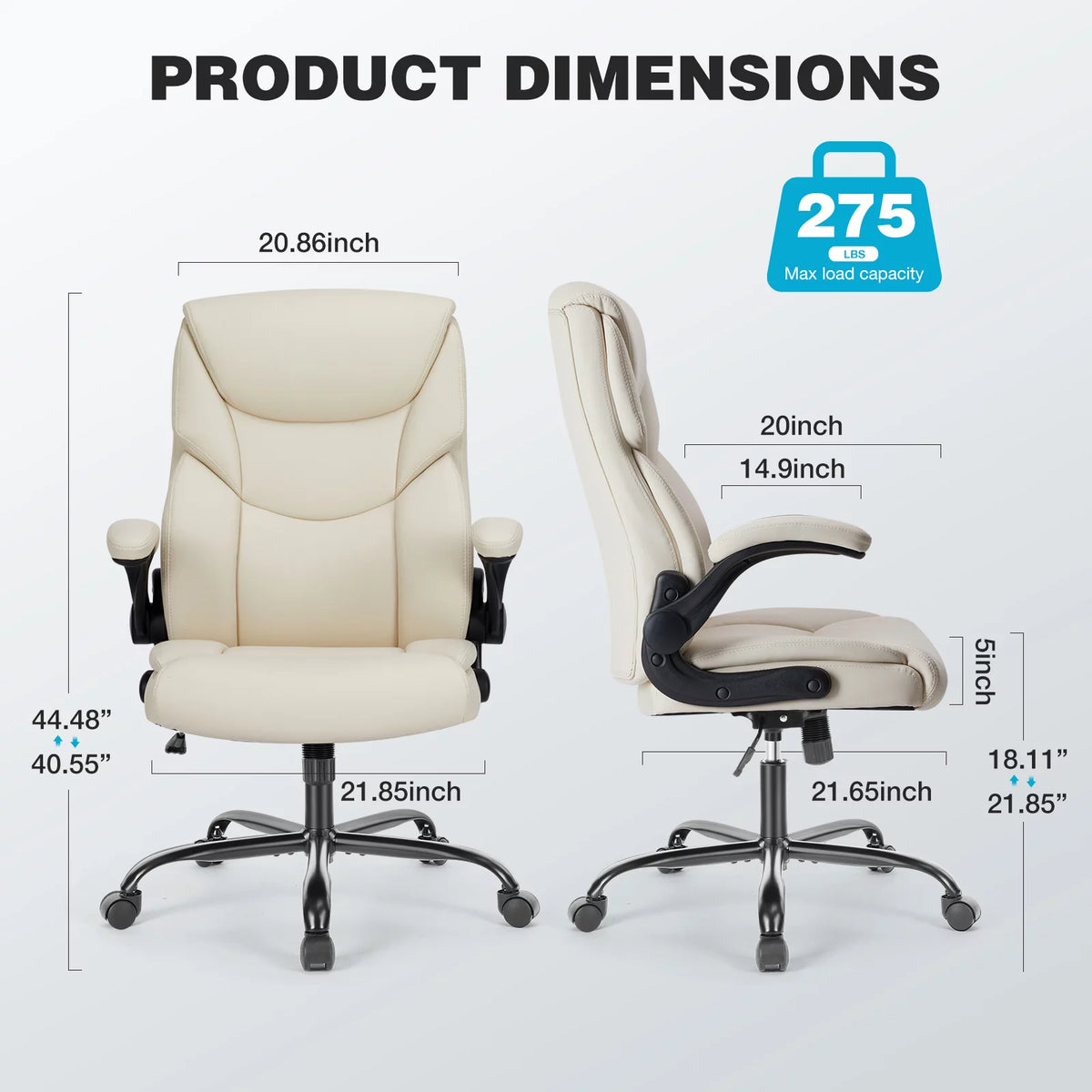 White Ergonomic Executive Desk Chair U411862