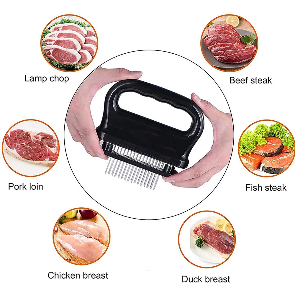 Meat Tenderizer Tool with 48 Stainless Steel Needle Blades B516