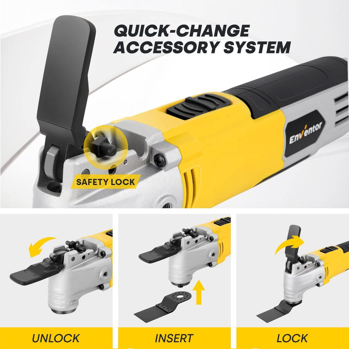 Oscillating Multitool with 6 Variable Speeds and 28pcs Accessories and Carrying Bag S6001